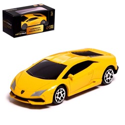 Машина металлическая LAMBORGHINI HURACAN LP610-4, 1:64, цвет жёлтый