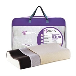 СО-04-NO.2 Подушка ортопедическая с эффектом памяти, карбоновый слой с ионами серебра 56*32 14/12