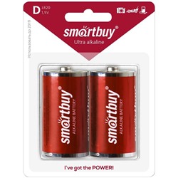 Батарейка SmartBuy D (LR20) алкалиновая, BC2