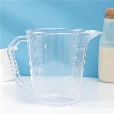 Мерная кружка Darel plastic, 1 л, пластик, прозрачный