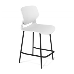 Стул полубарный SHT-ST59/S196-1
                        белый / черный муар