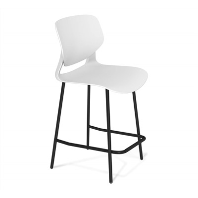 Стул полубарный SHT-ST59/S196-1
                        белый / черный муар