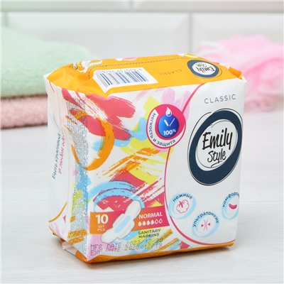 Прокладки критика NORMAL 10шт ультратонкие, Emily Style Classic