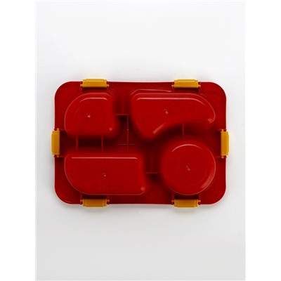 Ланч - бокс с 4 секциями «Единорог», 23×17×5.5 см, розовый