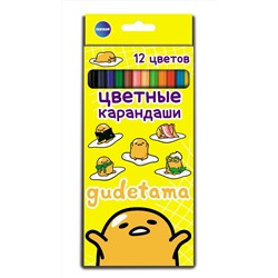Карандаши 12цв пластиковые Gudetama 177мм шестигранные CENTRUM 71668/12/Китай