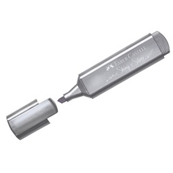 Текстовыделитель Faber-Castell "TL 46 Metallic" мерцающий серебряный, 1-5мм