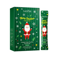 Ополаскиватель для полости рта с зелёным чаем SADOER, 20шт/10 мл (Новогодняя серия)