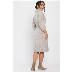Платье трикотажное Никс (бежевый лео) П14279-4М