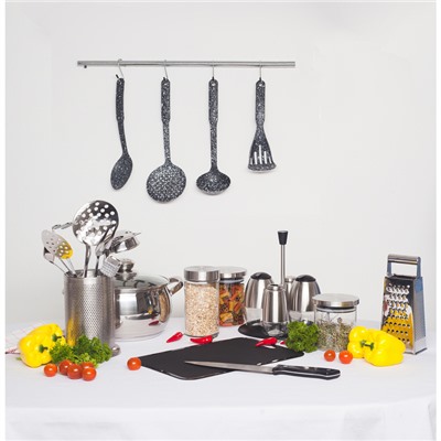 Шумовка Доляна «Мрамор», h=33 см