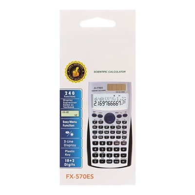 Калькулятор инженерный, 10-разрядный, fx-570ES, двойное питание, двухстрочный