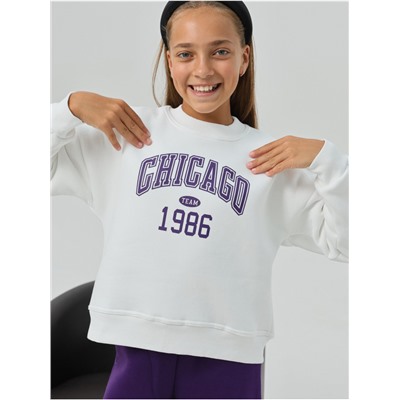 Костюм "Чикаго" детский девочка  молочный фиолет