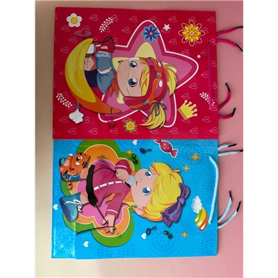 Пакет подарочный 26*32*9см  мальчики, куколки 13066а/6/