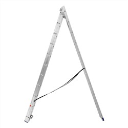 Лестница, 3 х 11 ступеней, алюминиевая, трехсекционная, Сибртех