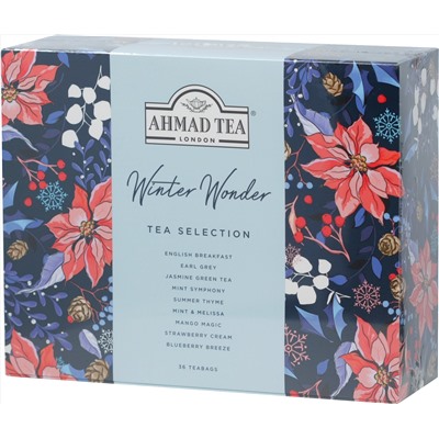 AHMAD TEA. Новый год. Ассорти Winter Wonder карт.упаковка, 36 пак. (Уцененная)