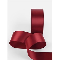 Лента атласная TEIRA, двухсторонняя, 38 мм, 25±1 м, бордовая №0789