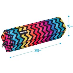 Пенал-ролл 3 отделения Berlingo "Black geometry", 210*320 мм, полиэстер