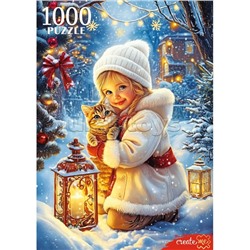 Пазлы 1000 "Зимняя прогулка"