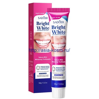 Отбеливающая зубная паста Sadoer с экстрактом сакуры (12662)
