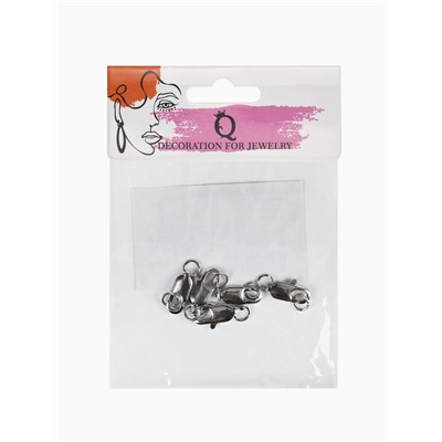 Замок карабин СМ-562-8, 5 шт. 14 мм, цвет серебро