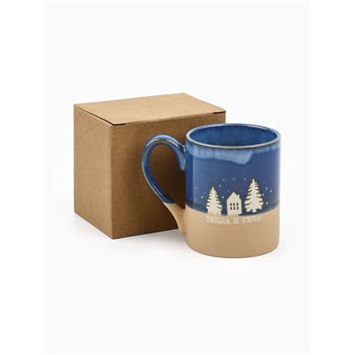 Кружка керамическая новогодняя «Тепла и уюта», 350 мл, ручная работа