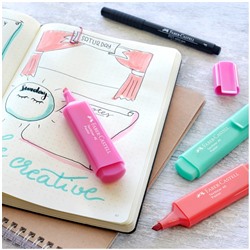 Набор текстовыделителей Faber-Castell "46 Pastel" 4 пастельных цв., 1-5мм