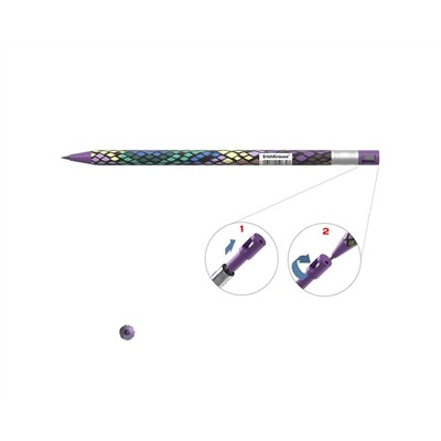 Карандаш механический ErichKrause® ColorTouch® Purple Python 2.0 мм с точилкой, НВ