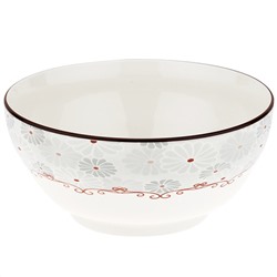 "Классика" Салатник фарфоровый 1,75л, д20х9,3см, с деколью, отводка (Китай)