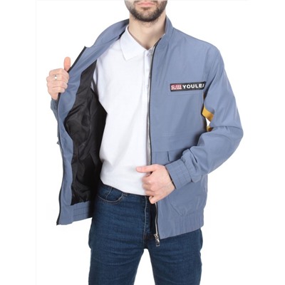 11133 GRAY/BLUE Ветровка мужская Bluoltre (100% полиэстер)