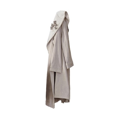 Халат Велюровый Женский (L) Masal Bej Bayan Bornoz Large - EcoCotton