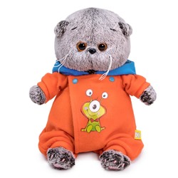 Мягкая игрушка "Кот Басик BABY в комбинезоне с монстриком" (20 см)