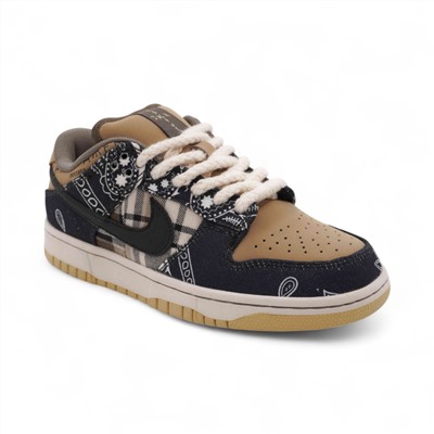 Кроссовки из натуральной кожи СТ5053 бежево синие