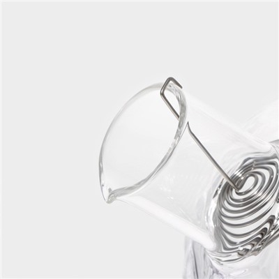 Заварочный чайник BellaTenero «Круиз», 1 л, 16×10×12 см, бамбуковая крышка, металлический фильтр, стекло