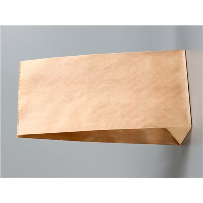 Пакет крафт бумажный, фасовочный, прямоугольное дно, 12×8×24 см, 50 г/м²