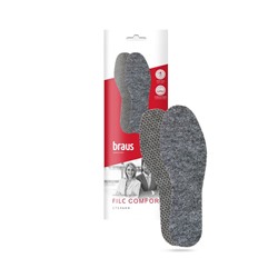 BRAUS Стельки осенне-зимние FILC COMFORT (войлок+латекс) р.35-36