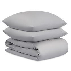 Комплект постельного белья из премиального сатина серого цвета из коллекции Essential, 150х200 см