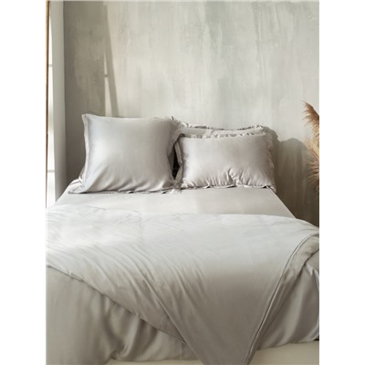 Простыня на резинке SL Home Tencel 200*200+30 см , цв. светло-серый
