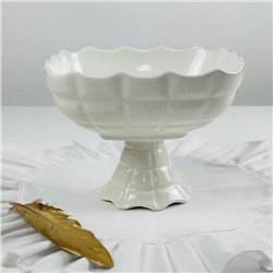 163-048 Фруктовница 25,5см на ножке КОРНЕЛИЯ в под.уп.(х12)Фарфор