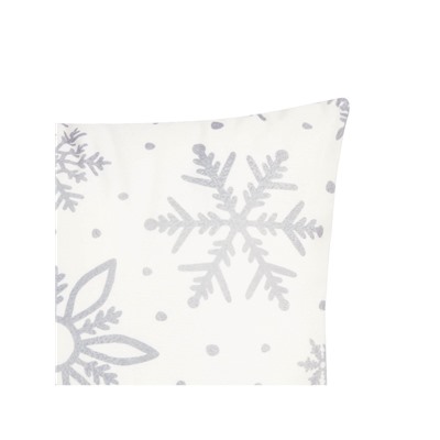 Наволочка декоративная новогодняя «Этель. Снежинки» 40×40 см, 100% п/э