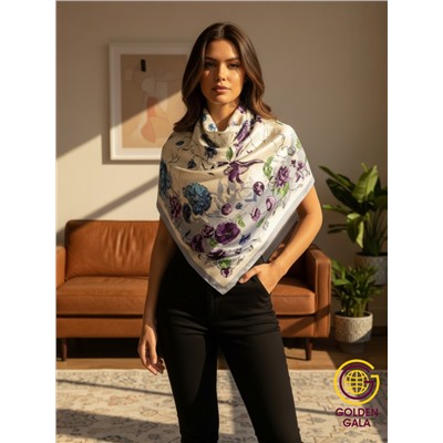 Платок шелковый большой "Парижанка" Арт 2428/22