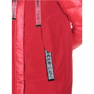 8179 RED Пальто женское с натуральным мехом Jarius