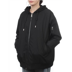 H24-83 BLACK Куртка демисезонная женская (100 гр. синтепон)