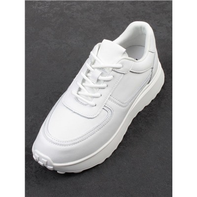 03-YH471-1 WHITE Кроссовки женские (натуральная кожа)