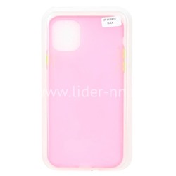 Задняя панель для  iPhone 11 Pro Max 6.5"  Силикон Soft Touch (розовая) в блистере