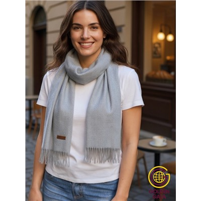 Шарф теплый женский кашемировый Арт 2581Ш/03 (серо-голубой)