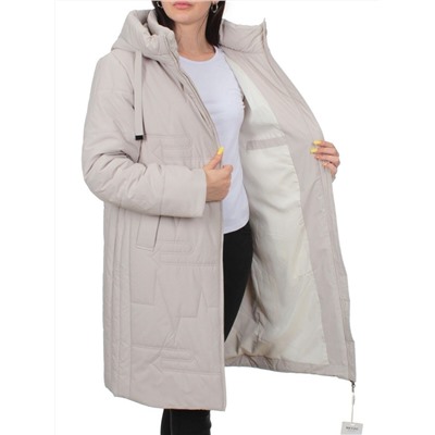 1073 LT. BEIGE Пальто зимнее облегченное женское (холлофайбер 150 гр.)