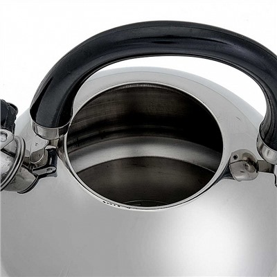 Чайник со свистком 4,5 л из нержавеющей стали, индукционное дно WEBBER BE-0528 черный