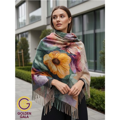 Платок теплый кашемировый с 3D принтом Арт 2591П/11