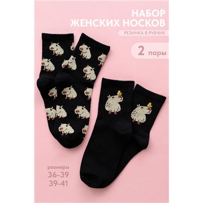 Носки женские Капибара (набор 2 пары)