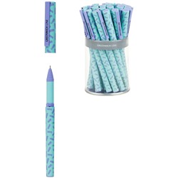 Ручка шариковая Greenwich Line "Pattern lavender" синяя, 0,7мм, игольчатый стержень, грип, софт-тач