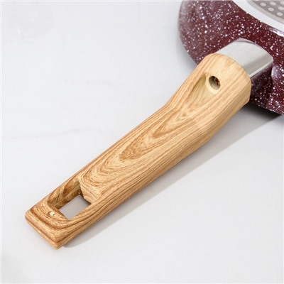 Сковорода Natural. Brown, d=22 см, ручка soft-touch, антипригарное покрытие, индукция, кованый алюминий, коричневая